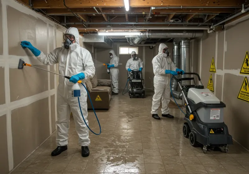 Basement Moisture Removal and Structural Drying process in Putnam County, IN